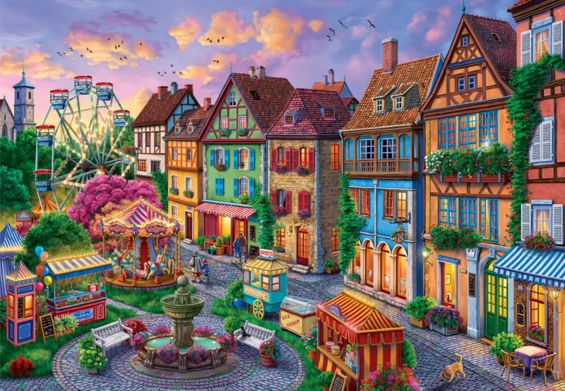 Vergnügungspark in der Stadt