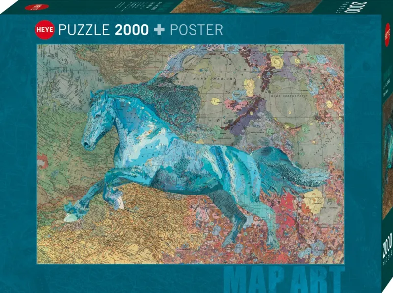 Map Art - Horse