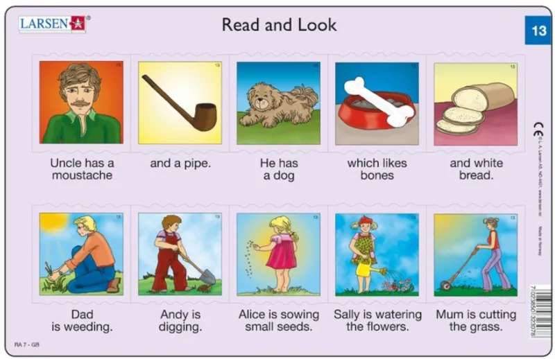Rahmenpuzzle - Read and Look 13-14 (auf Englisch)