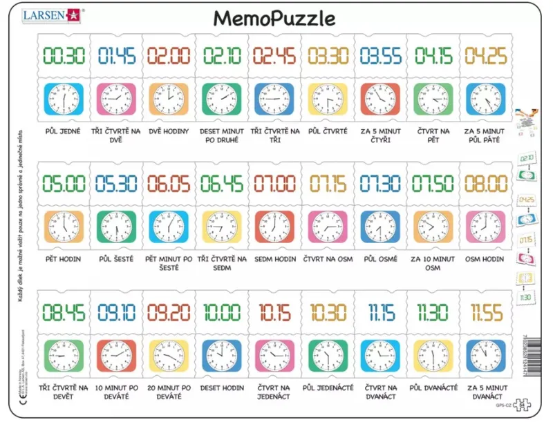 Rahmenpuzzle - MemoPuzzle (auf Tschechisch)