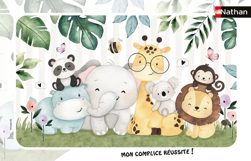 Rahmenpuzzle - Sanfte und Kuschelige Tiere