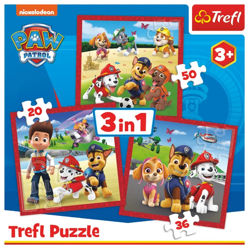 3 Puzzles - Happy dogs Paw Patrol