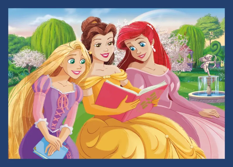 4 Puzzles - Romantic princesses + 1 Poster