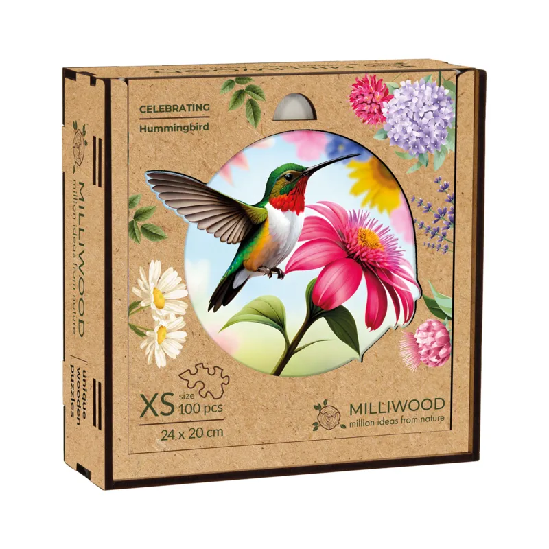 Holzpuzzle - Kolibri