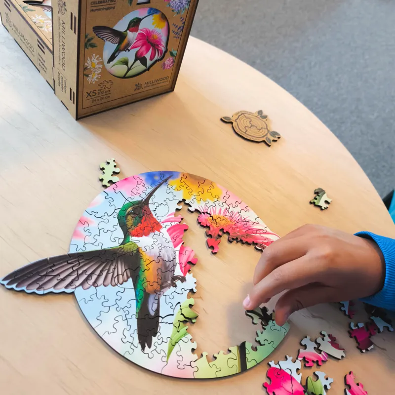 Holzpuzzle - Kolibri