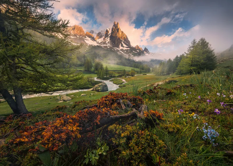 Malerische Stimmung im Vallée de la Clarée, Französische Alpen