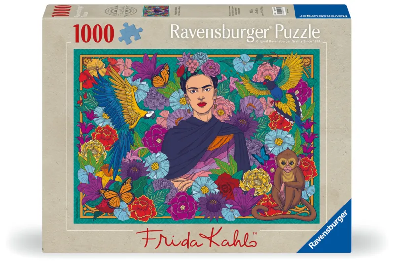 Frida Kahlo's Paradise: Parrot, Monkey and Blooms