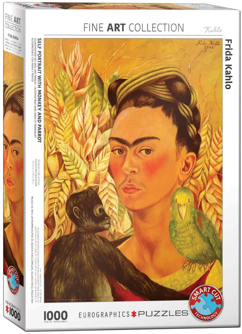 Autoportrait mit Äffchen und Papagei