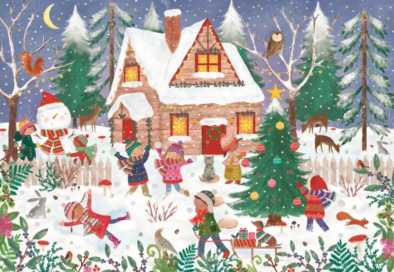 Adventskalender Puzzle - Frohe Feiertage