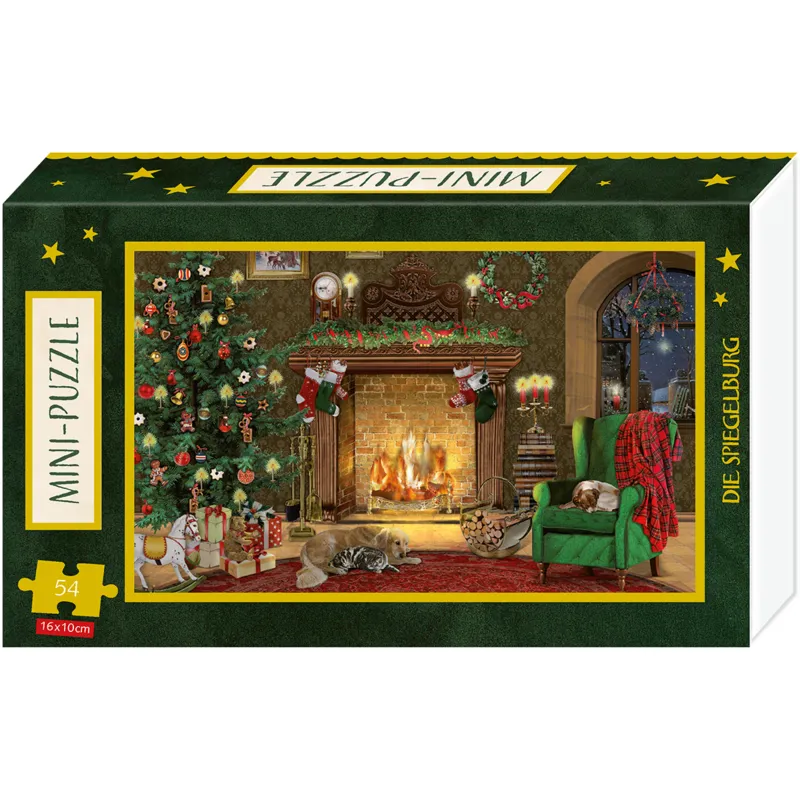 Mini-Puzzle - Festliche Weihnachten - Kamin