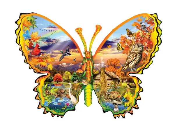 Herbst Schmetterling - Formpuzzle