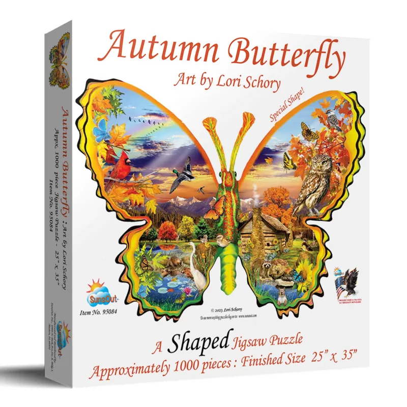 Herbst Schmetterling - Formpuzzle