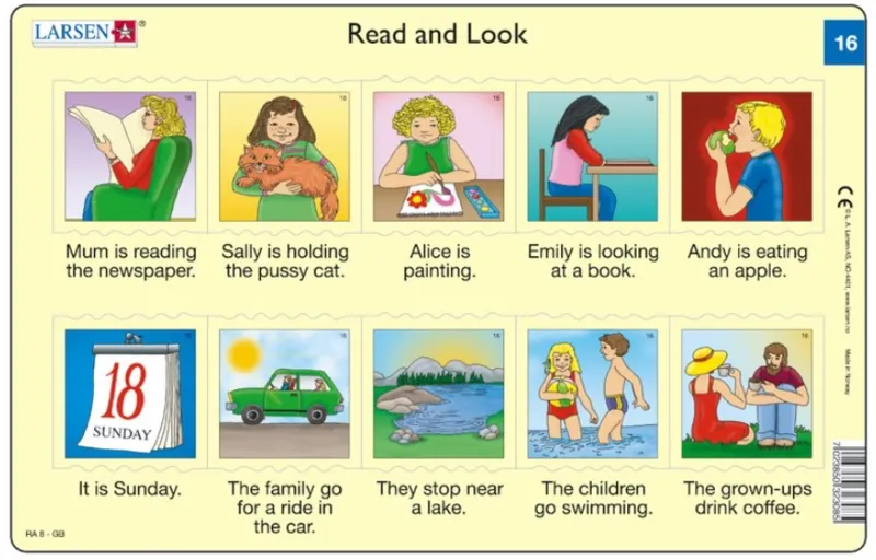Rahmenpuzzle - Read and Look 15-16 (auf Englisch)