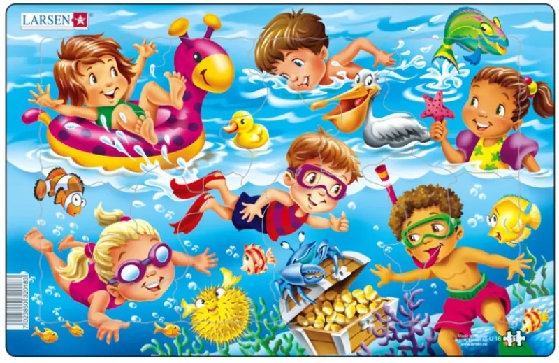 Rahmenpuzzle - Kinder am Meer