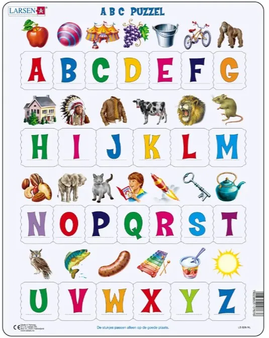 Rahmenpuzzle - ABC Puzzel (auf Niederländisch)