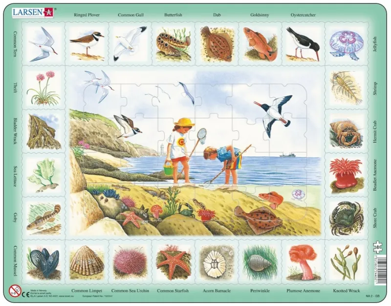 Rahmenpuzzle - An der Küste (auf Englisch)