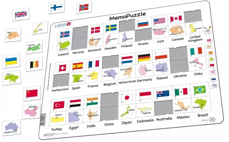 Rahmenpuzzle - MemoPuzzle (auf Norwegisch)