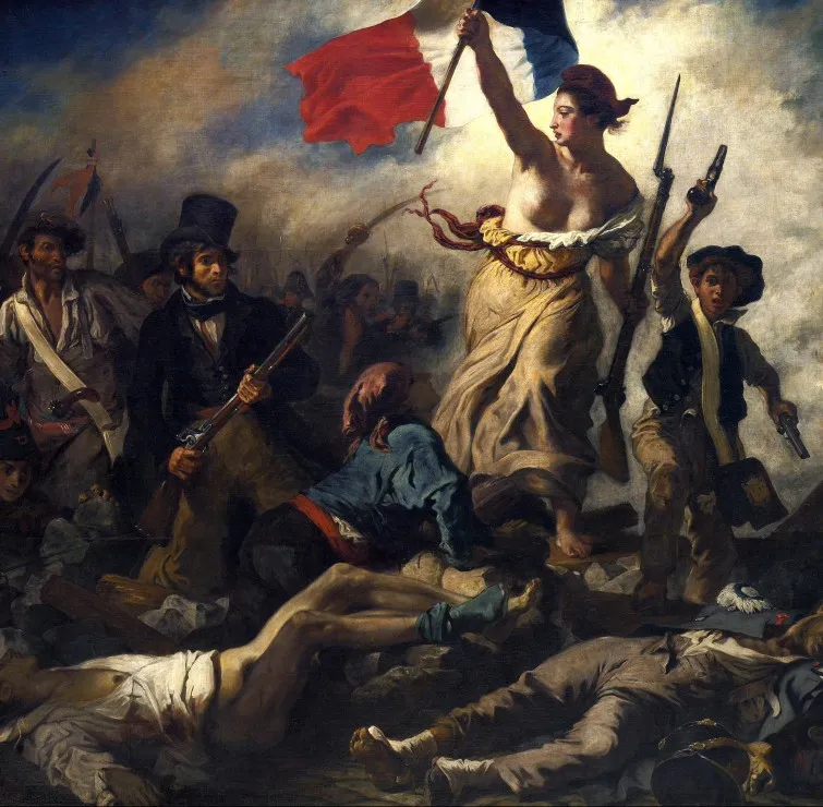 Eugène Delacroix: Die Freiheit führt das Volk, 1830
