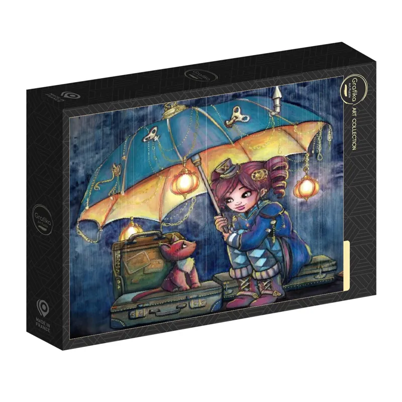 Die Freunde unter dem Regenschirm