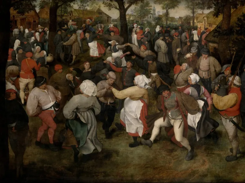 Brueghel Pieter: Der Tanz der Bauern im Freien, 1566