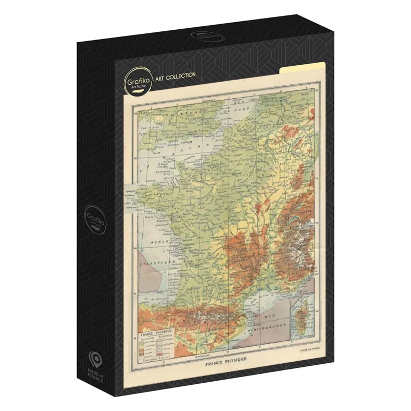 Karte von Frankreich - Larousse, 1925