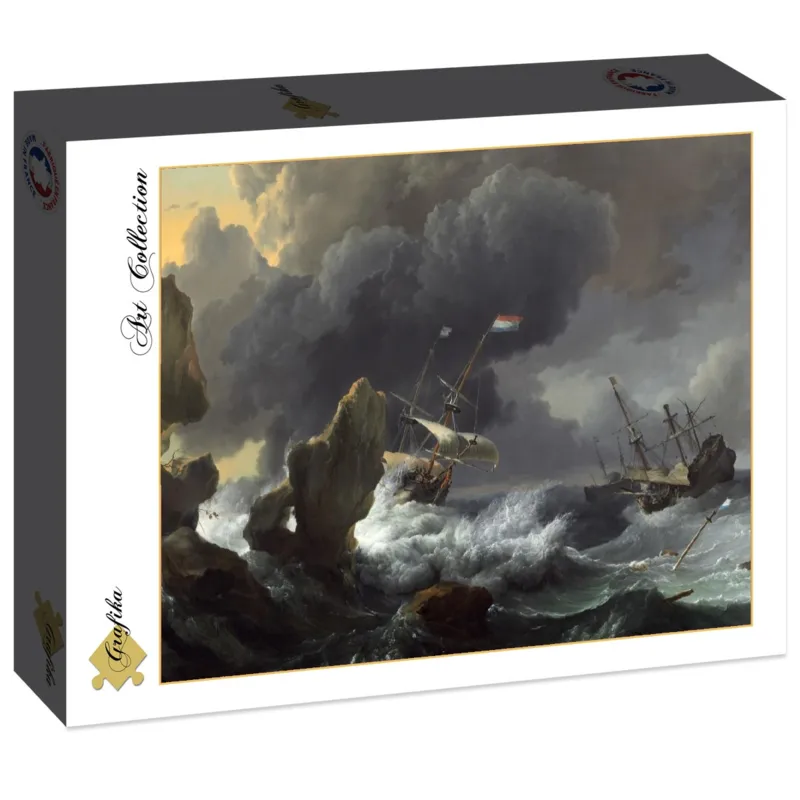 Ludolf Backhuysen: Ships in Distress off a Rocky Coast, 1667