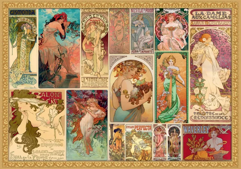 Alfons Mucha - Collage