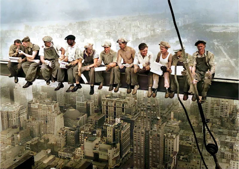 Mittagspause auf einem Wolkenkratzer, New York