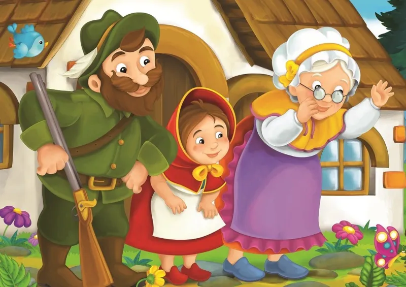 2 Puzzles - Red Riding Hood Girl