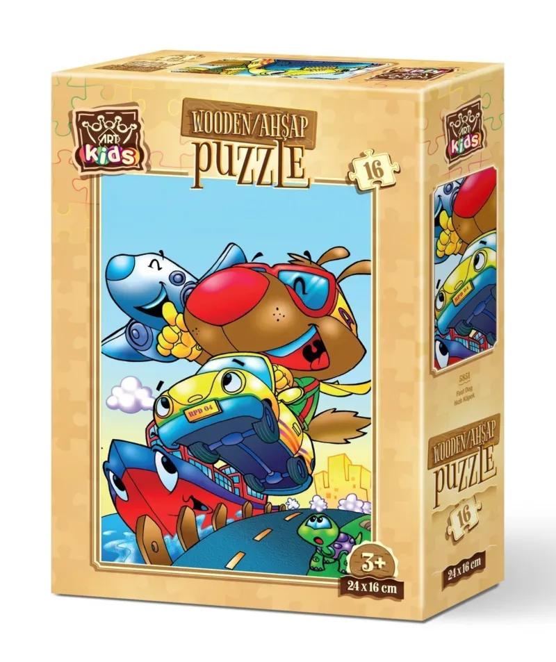 Wooden Puzzle - Schneller Hund