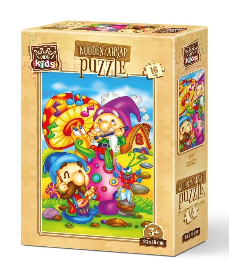 Wooden Puzzle - Singing Elves