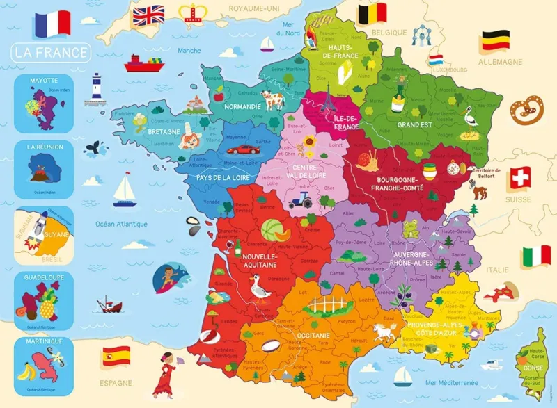 Karte von Frankreich