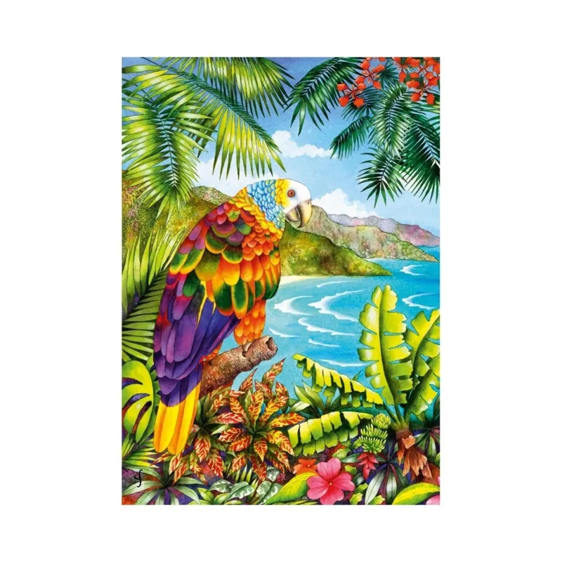 Parrot In The Jungle  - Puzzle Neon