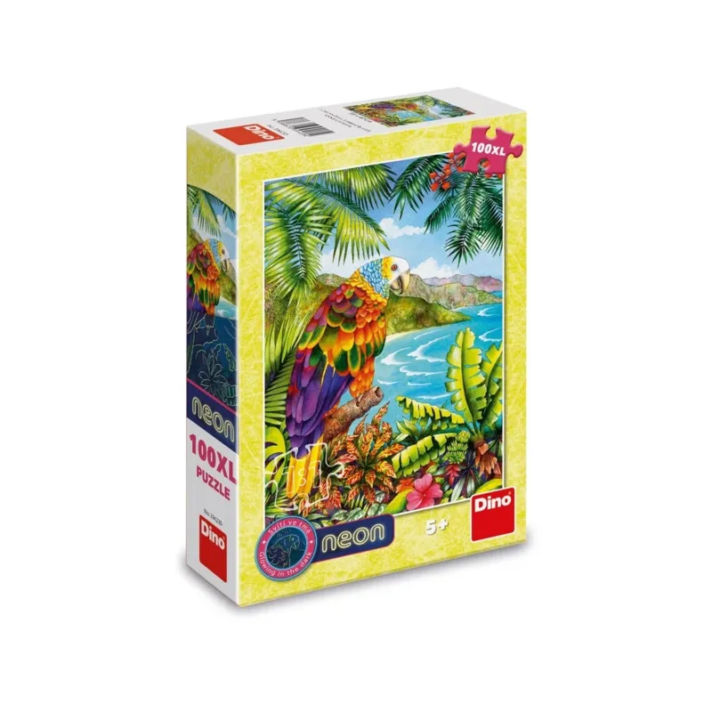 Parrot In The Jungle  - Puzzle Neon