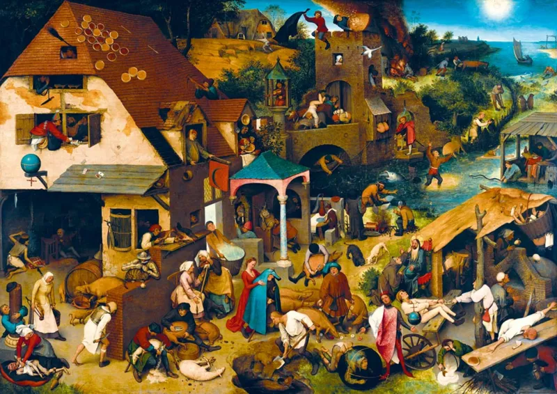 Pieter Bruegel the Elder - Netherlandish Proverbs, 1559