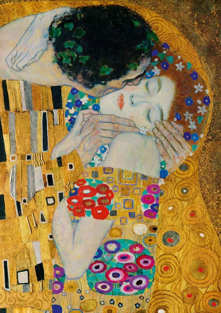 Gustave Klimt - The Kiss (detail), 1908