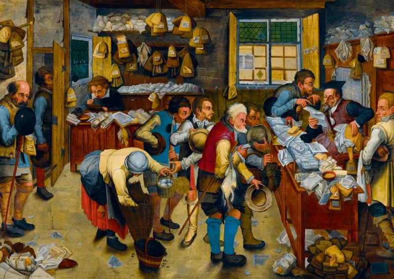 Pieter Brueghel the Younger - The Tax-collector's Office, 1615
