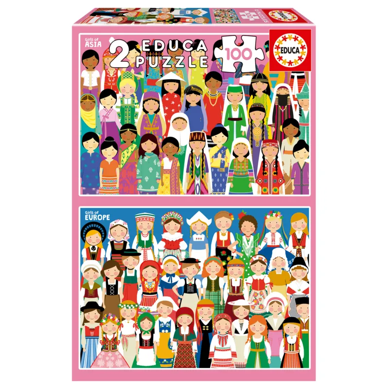 2 Puzzles - Girls of Europe and Girls of Asia