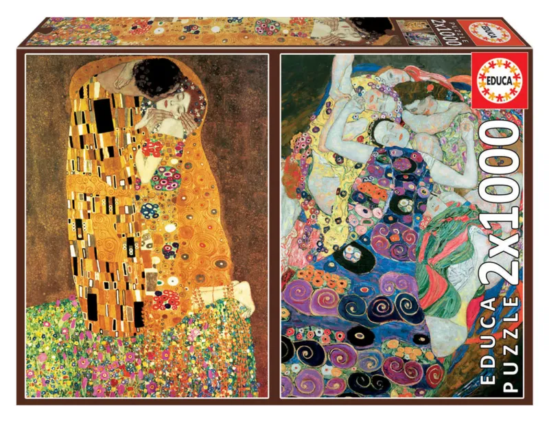 2 Puzzles - The Kiss + The Maiden. Gustav Klimt
