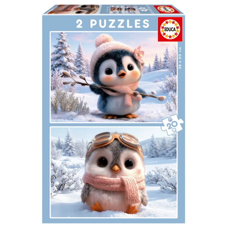 2 Puzzles - Cute Penguins