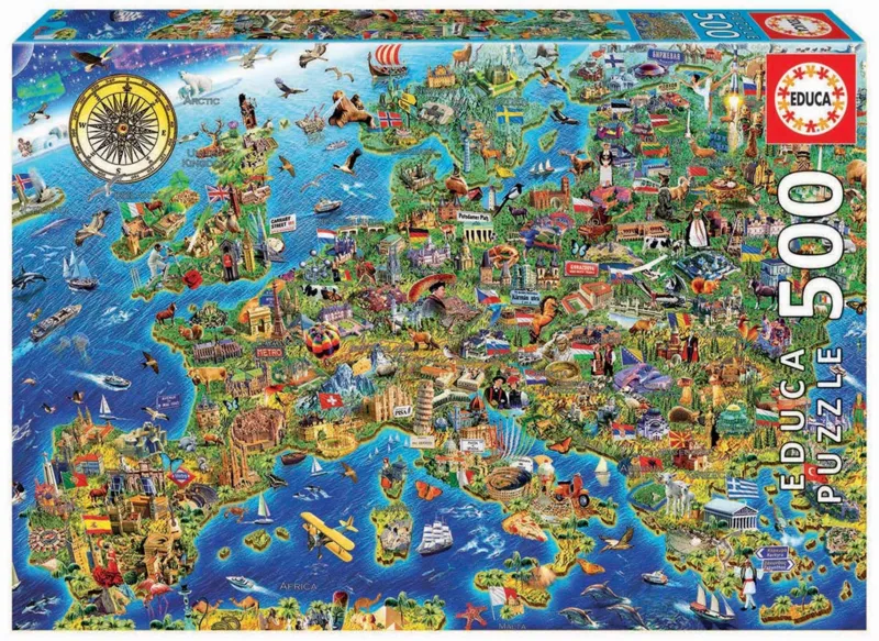 Verrückte Europa-Landkarte