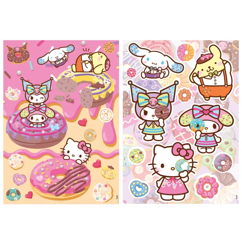 2 Puzzles - Hello Kitty & Friends Donuts