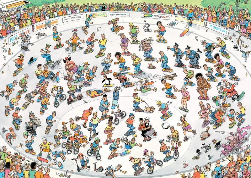 Jan van Haasteren - Skateboarden In Der Bowl