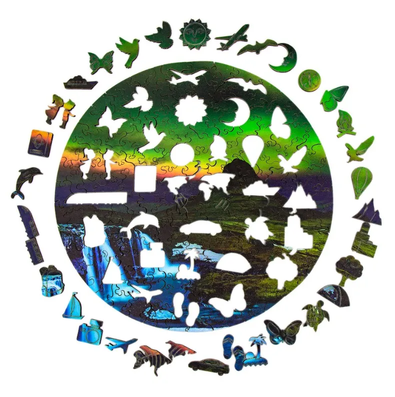 Holzpuzzle - Aurora Borealis