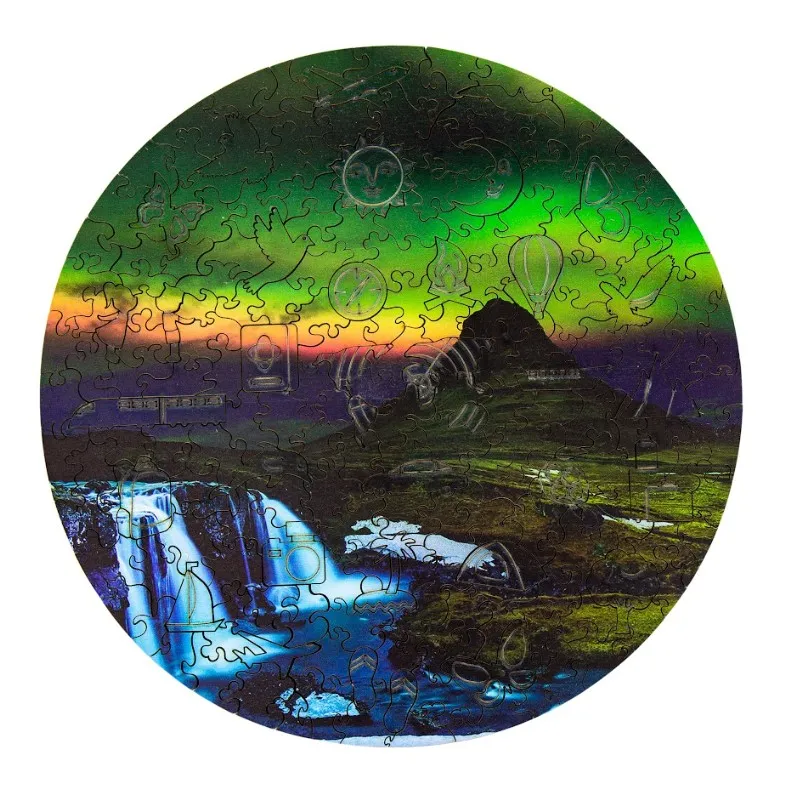 Holzpuzzle - Aurora Borealis