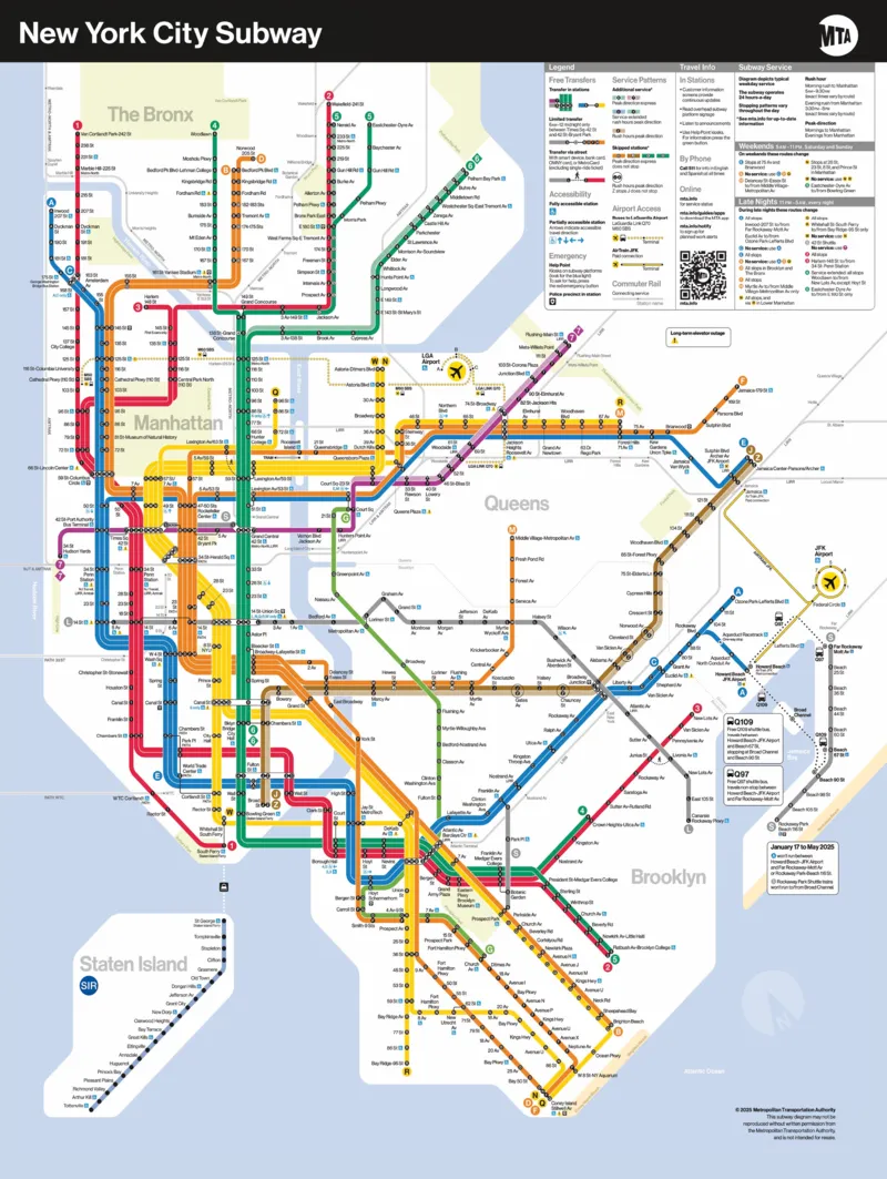 XXL Teile - New York Subway Map