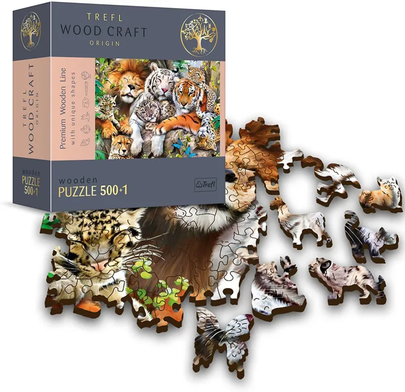 Holzpuzzle - Wild Cats in the Jungle