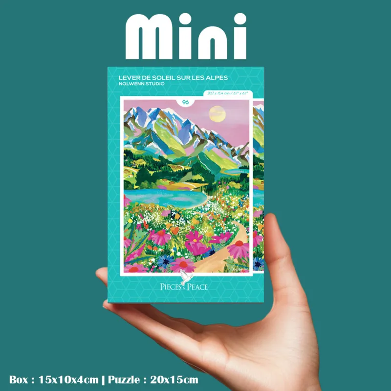 Mini Puzzle - Lever de Soleil sur les Alpes