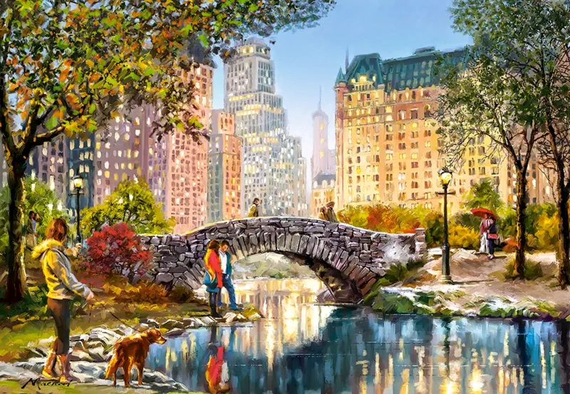 Abendspaziergang Durch den Central Park