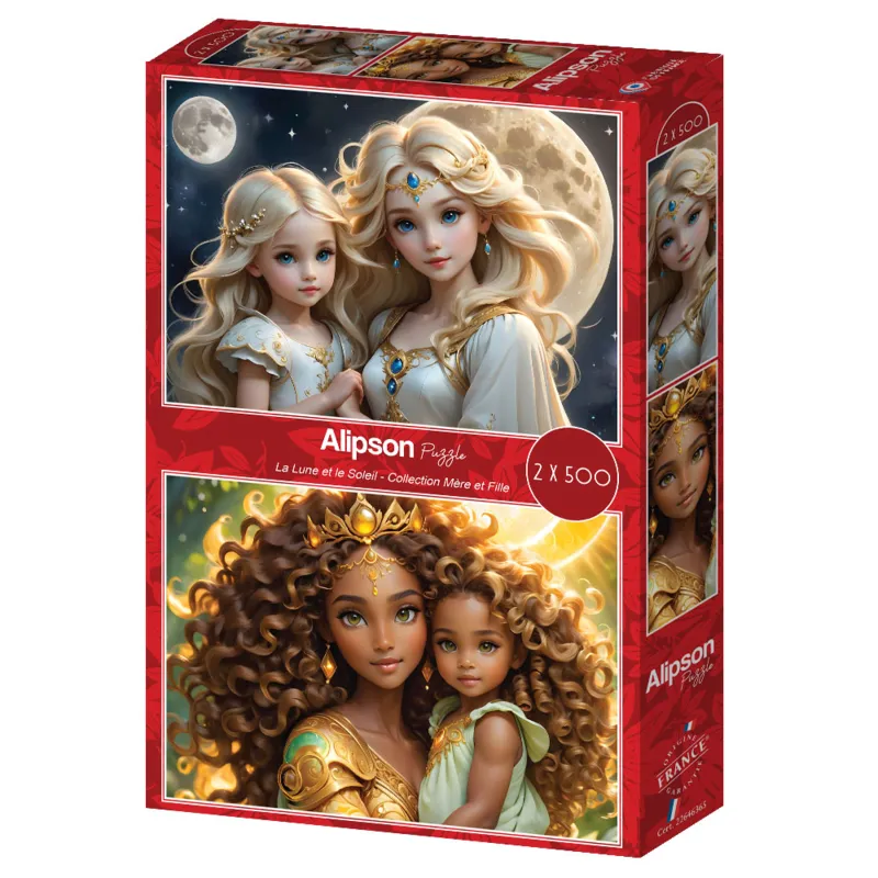 2 Puzzles - La Lune et le Soleil - Collection Mère et Fille